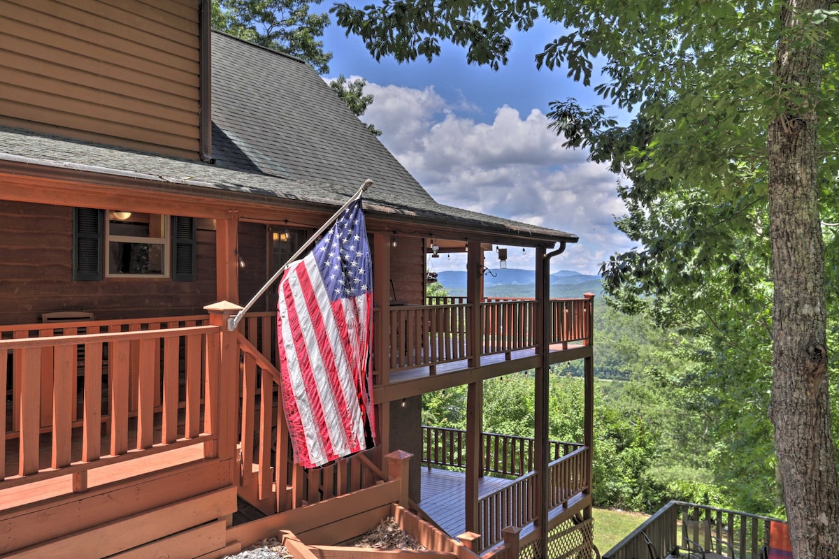 Picturesque Murphy Cabin w/ Fire Pit & Views!
