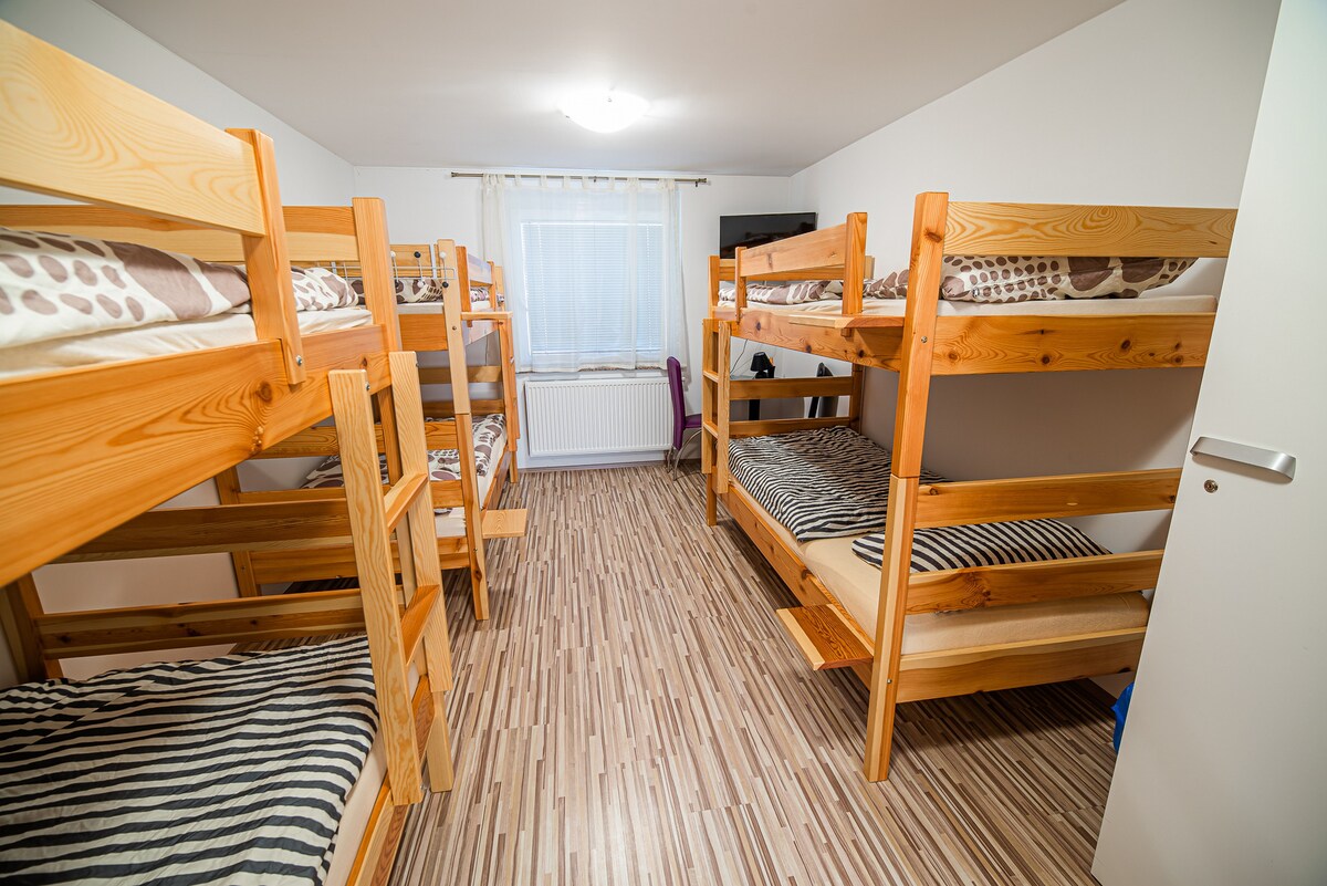 Bed in bunk bedroom