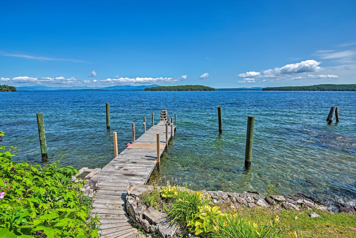 Winnipesaukee Lakefront Home with Dock & Views!