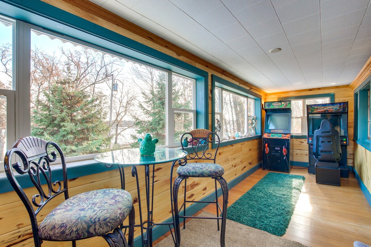 Colorful Cottage w/ Hot Tub - Steps to Long Lake!