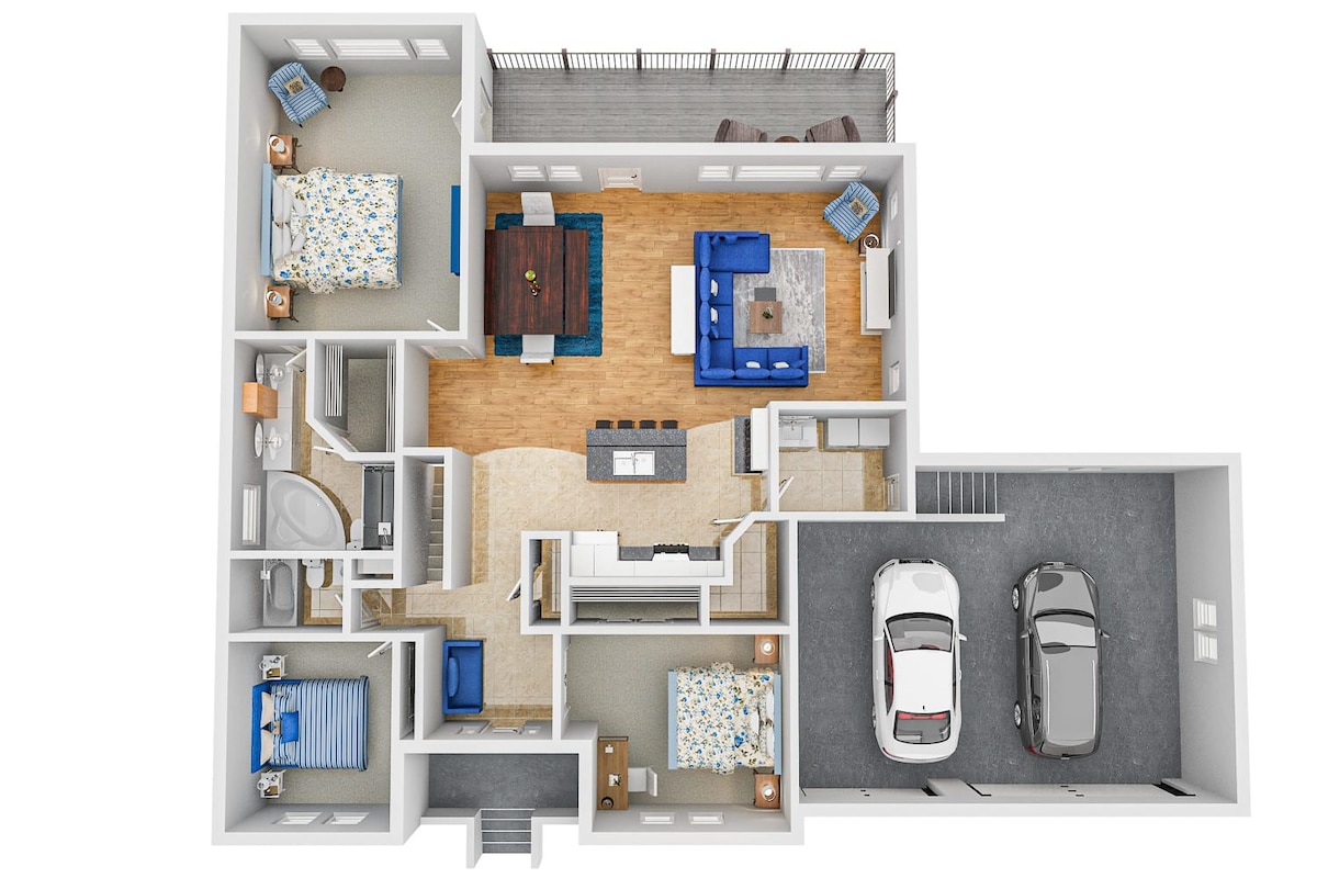 Upscale Huge Home/ 2 Decks w Views/ 2 Living Rooms