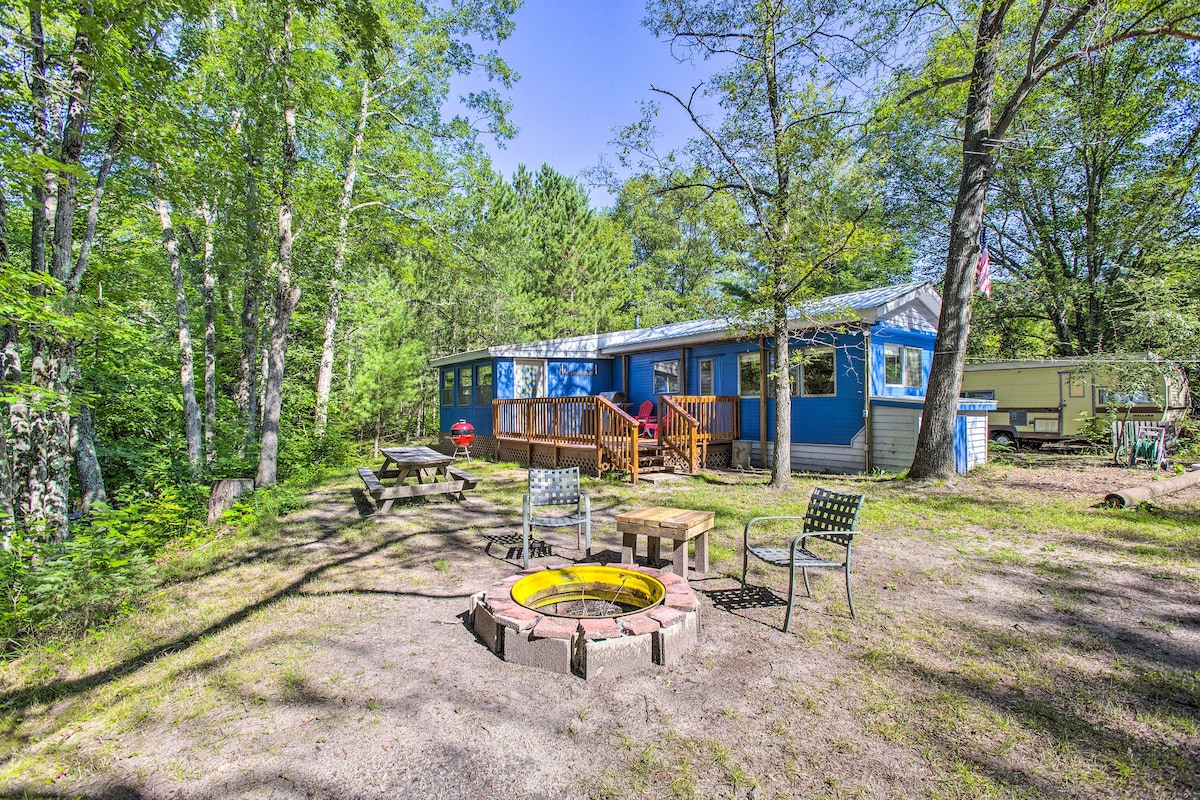 Little Manistee Riverfront Cabin w/ Fire Pit!