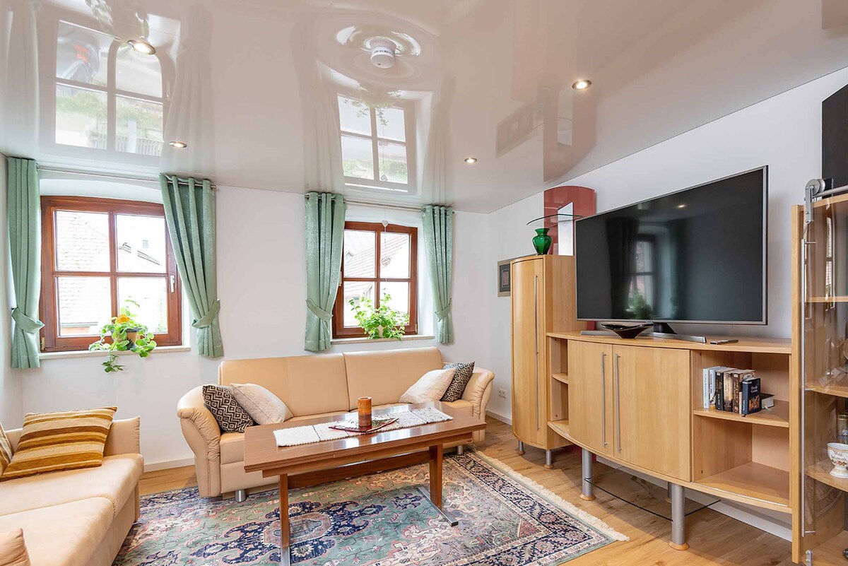 Nesselbachtal公寓（ Neustadt A.D. Aisch ） ，舒适公寓，带花园和凉亭