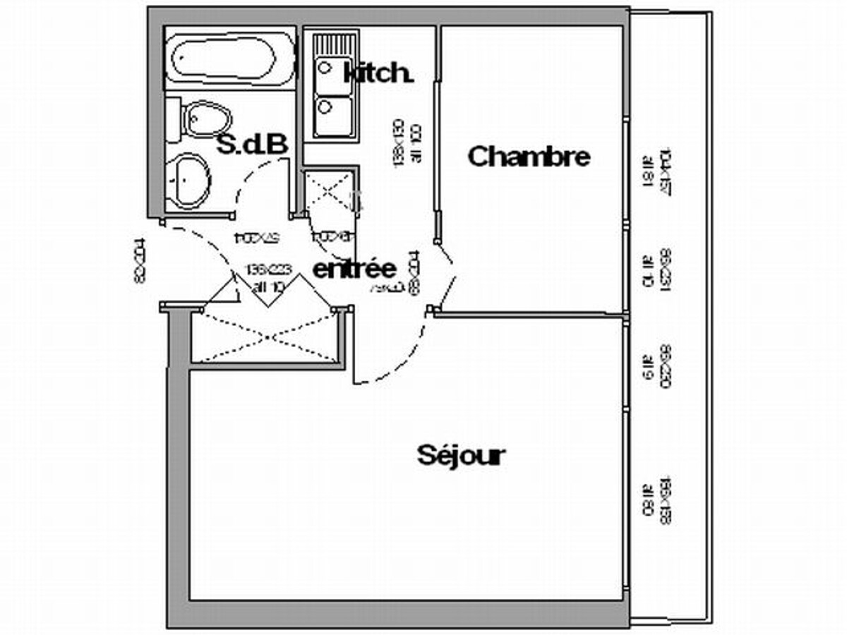 Chamrousse公寓， 1间卧室， 4人。