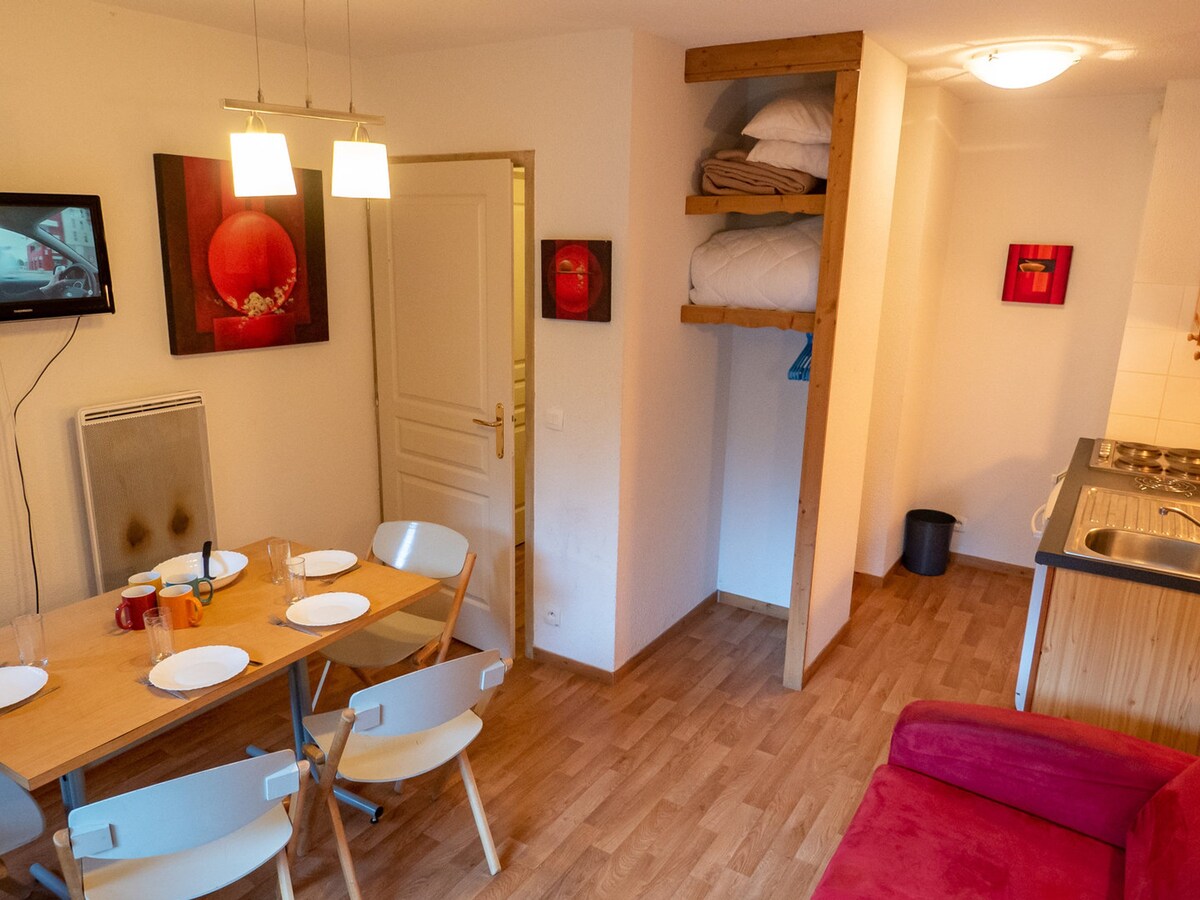 Valfréjus单间公寓， 1间卧室，可容纳4人。