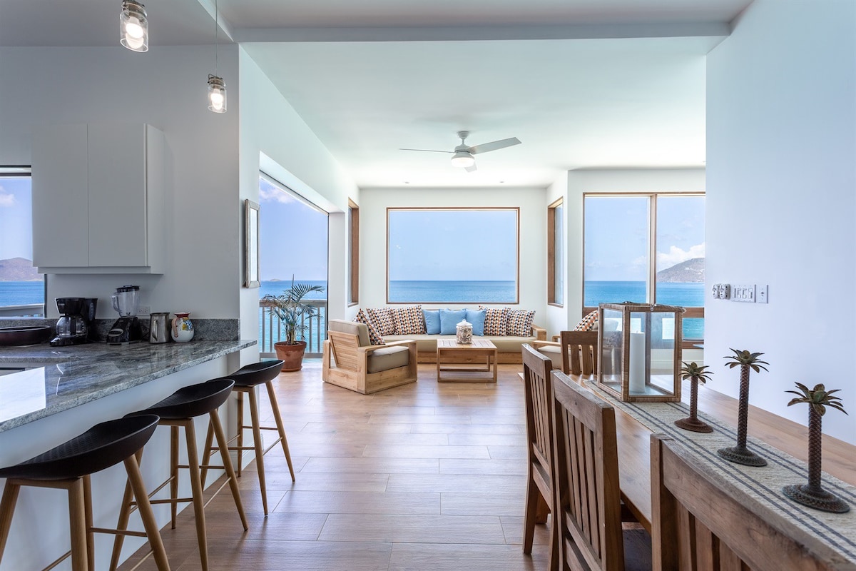 令人惊叹的现代海滩房屋，俯瞰冲浪@苹果湾