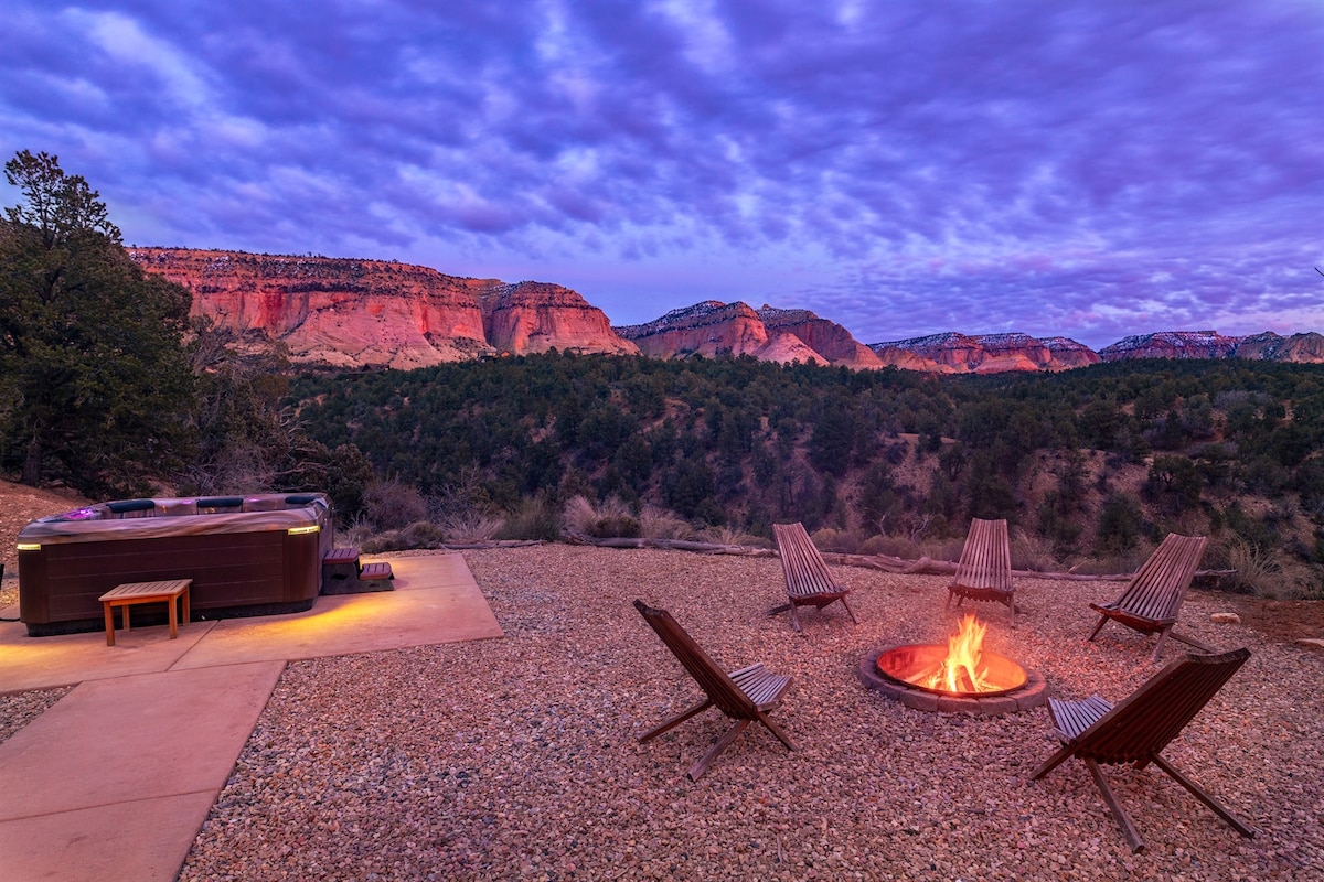 Skyfall小屋|私人热水浴缸| Zion NP