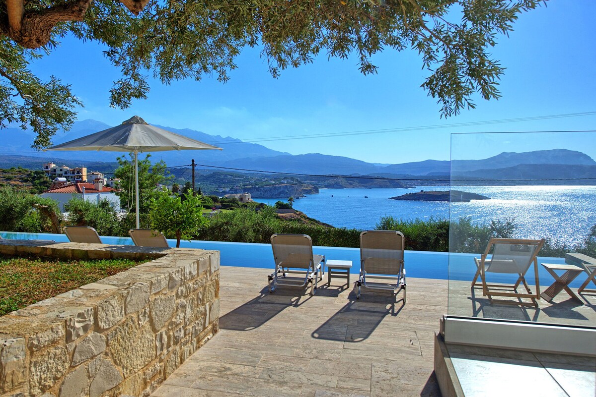 Villa bluewhite - luxury villa with pool in plaka,