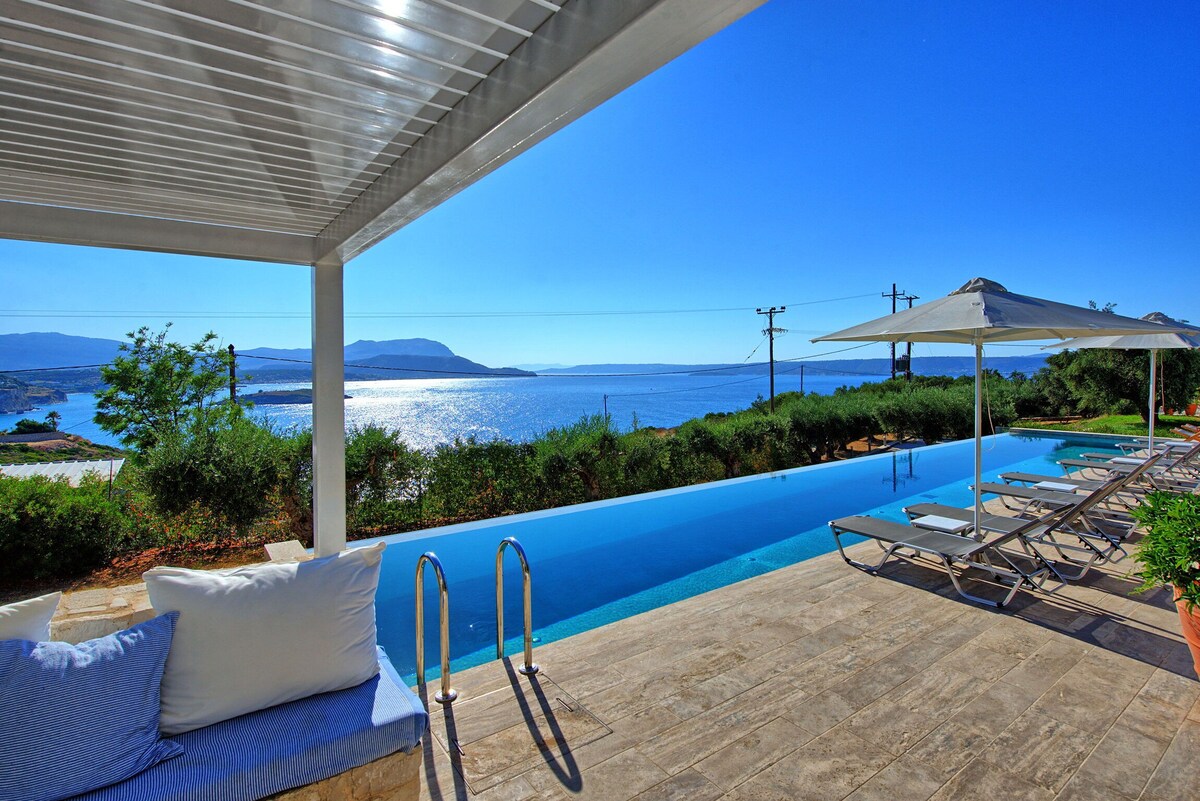 Villa bluewhite - luxury villa with pool in plaka,