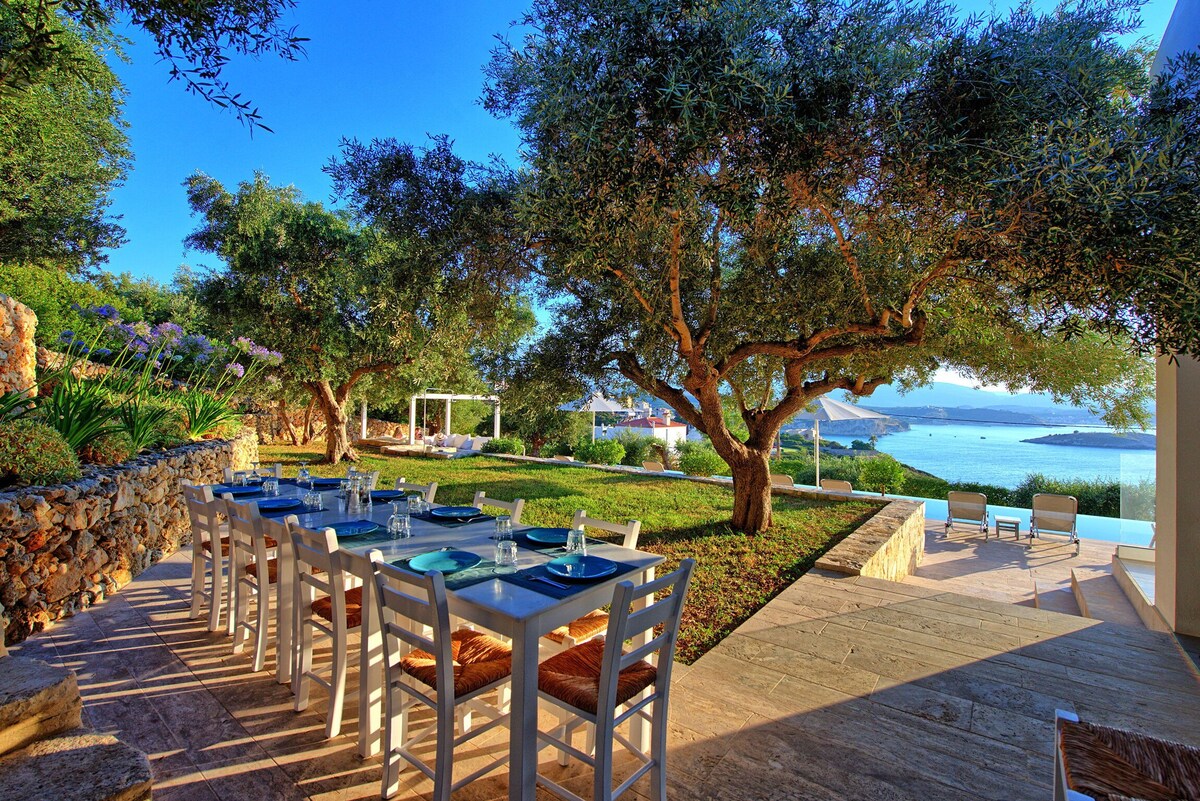 Villa bluewhite - luxury villa with pool in plaka,