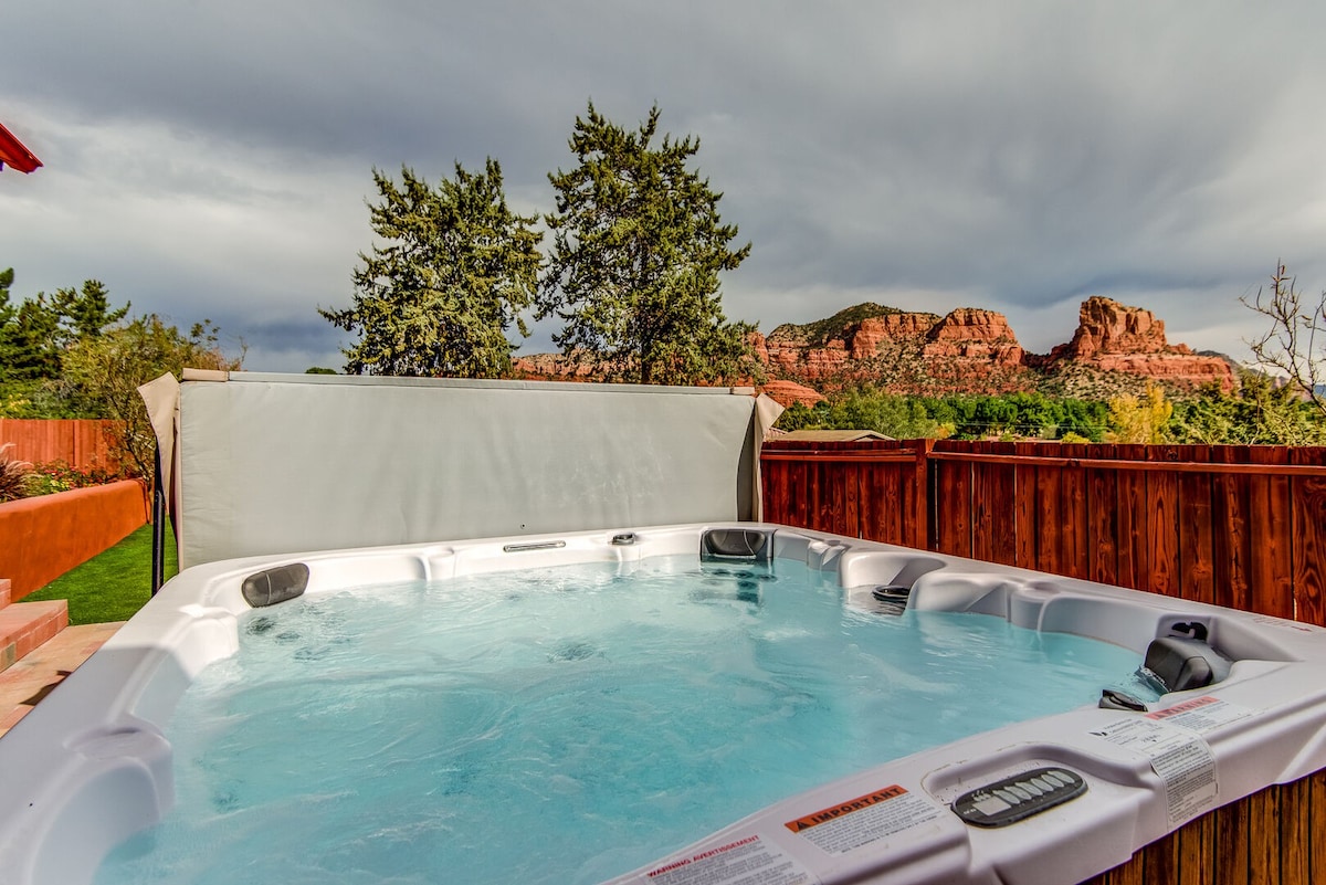 Sedona Casa Roja_迷人景观+热水浴缸和甲板！