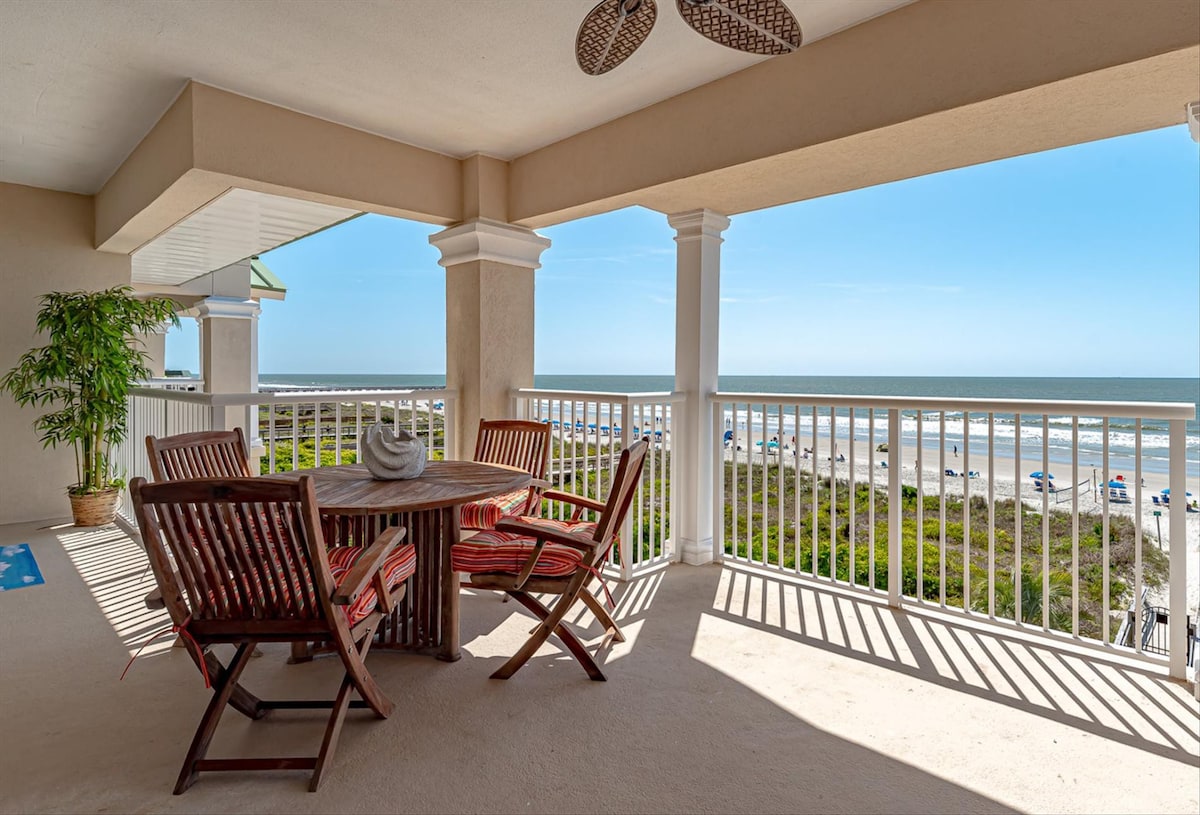 Ocean Front - Balcony Over Looking Ocean - 1010 Ocean Blvd Suite 303