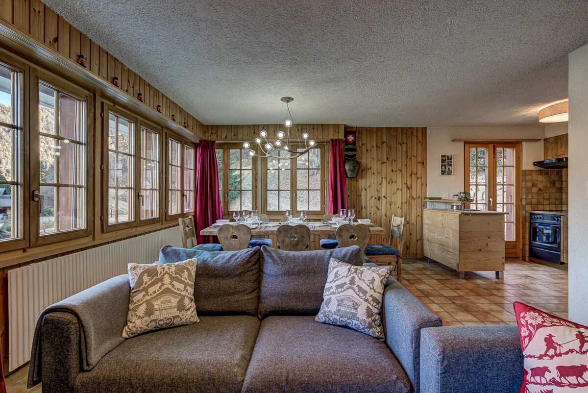 Onni度假木屋-可供8人入住的愉悦度假木屋，靠近La Tzoumaz滑雪胜地