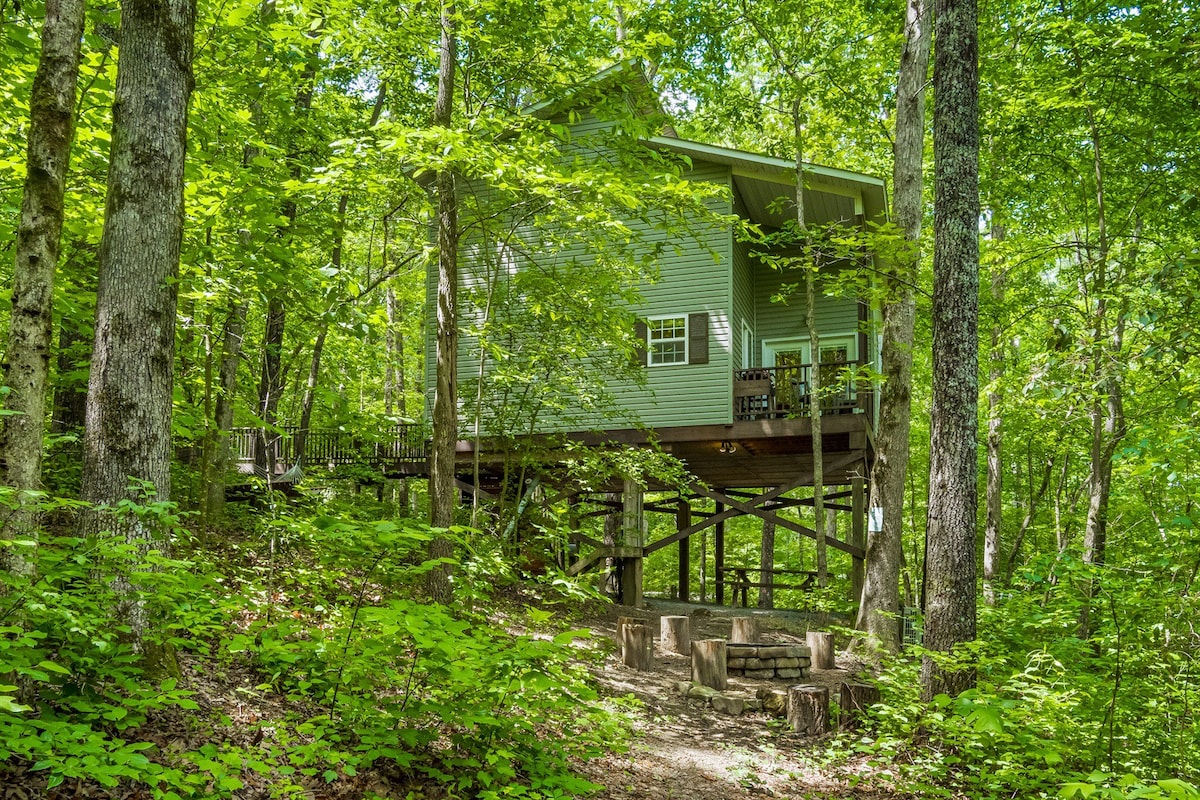 Peaceful Hideaway Treehouse on 14 Acres | Wi-Fi