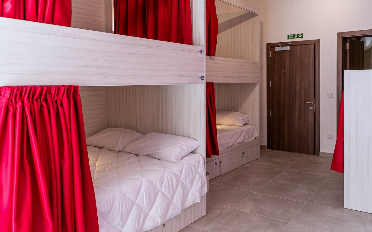 Single Bed in The Red Room - The Rose Hostel