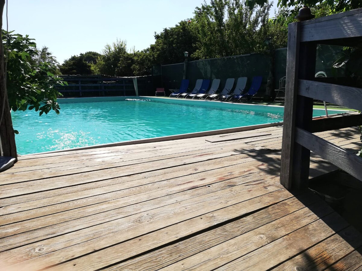 单间公寓，带共用泳池和无线网络，位于阿奇波纳科西（ Aci Bonaccorsi ） -距离海滩8公里
