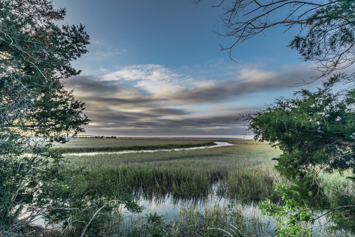 沼泽和海港河（含高尔夫球车）的美景