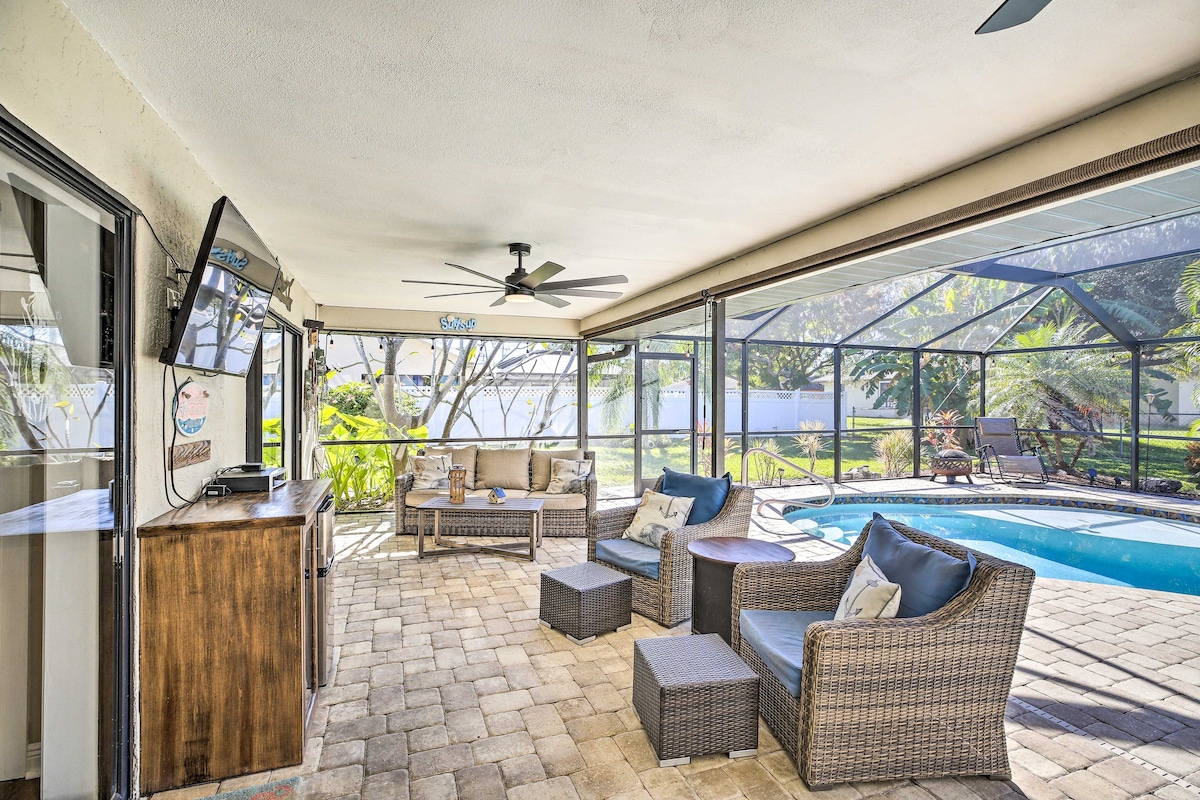Bright Cape Coral Home w/ Private Pool, Lanai