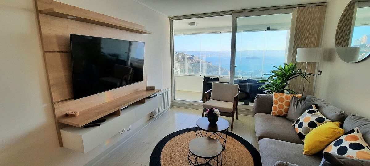 Modern apartment in Reñaca - panoramic sea view