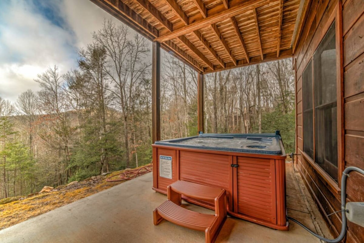 Mtn views, hot tub, firepit