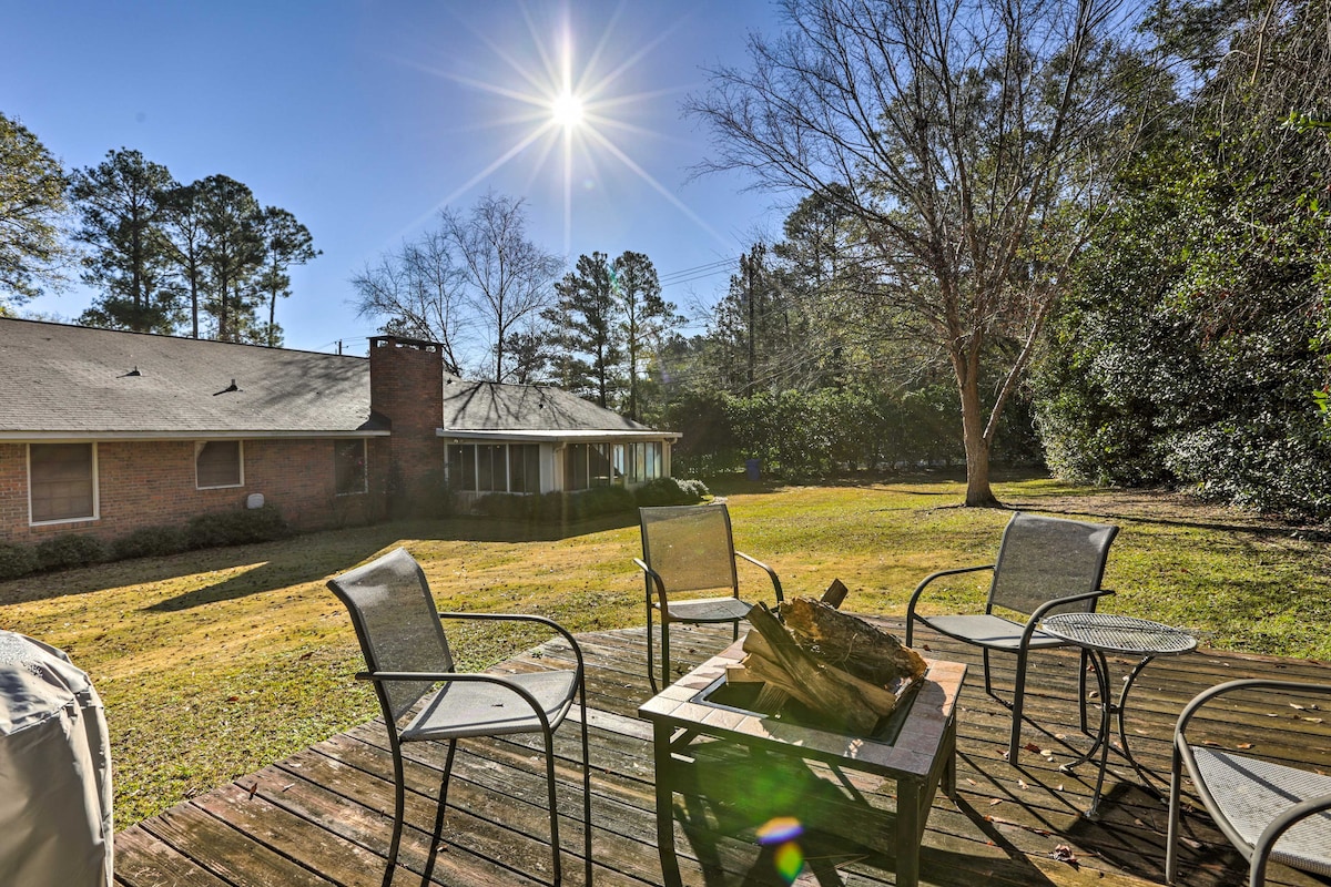 Quiet Dothan House with Fenced Yard + Fire Pit!