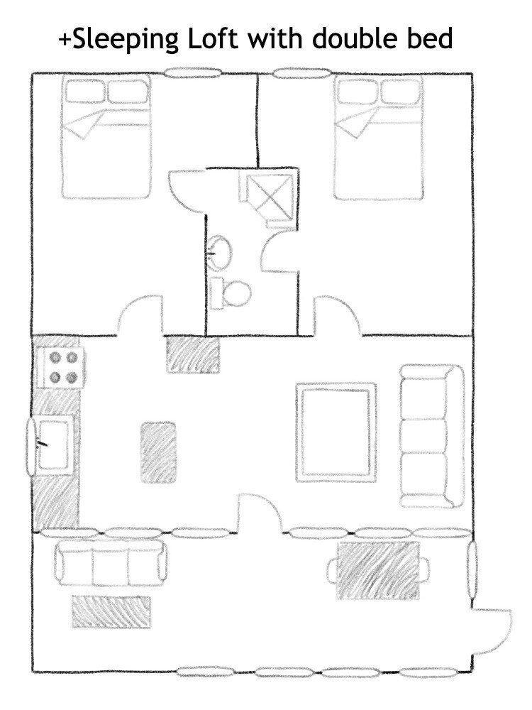 Wambolts Cabin 9 - two bedroom plus loft 3/4 bath