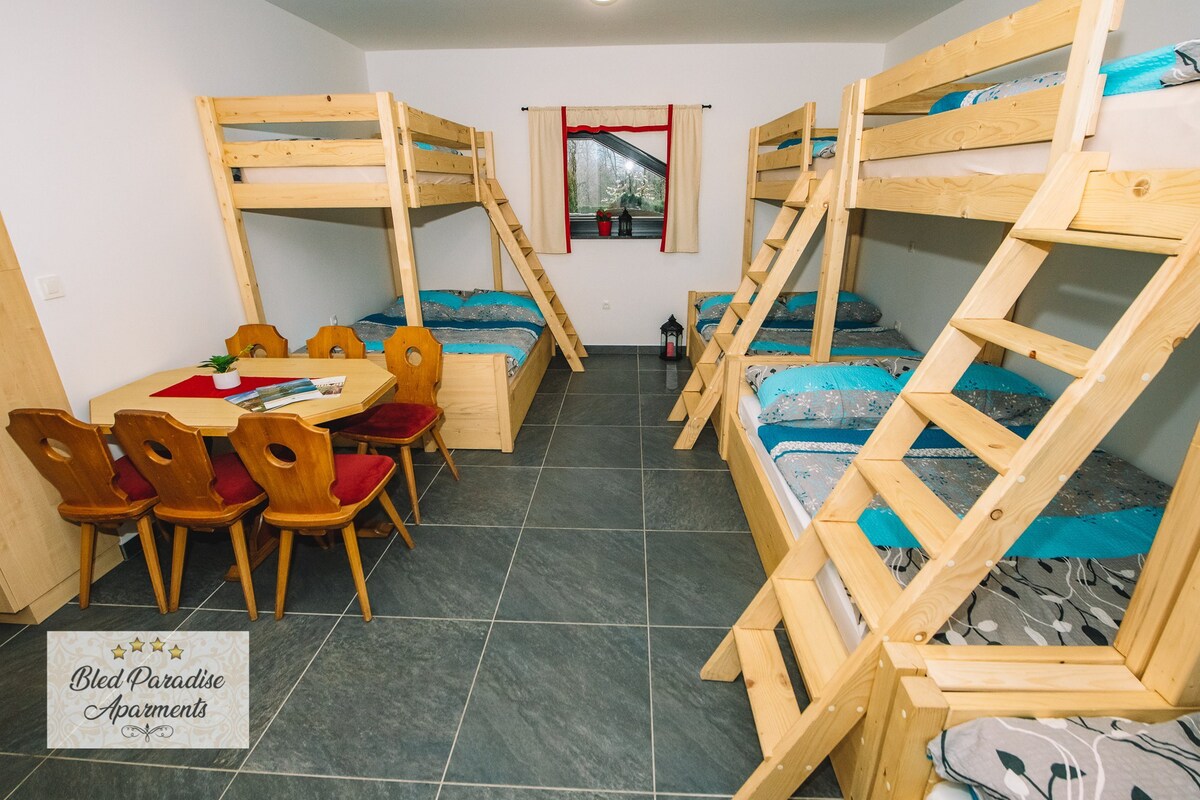 Hostel Bled Single bed in Dormitory Room with shared bathroom