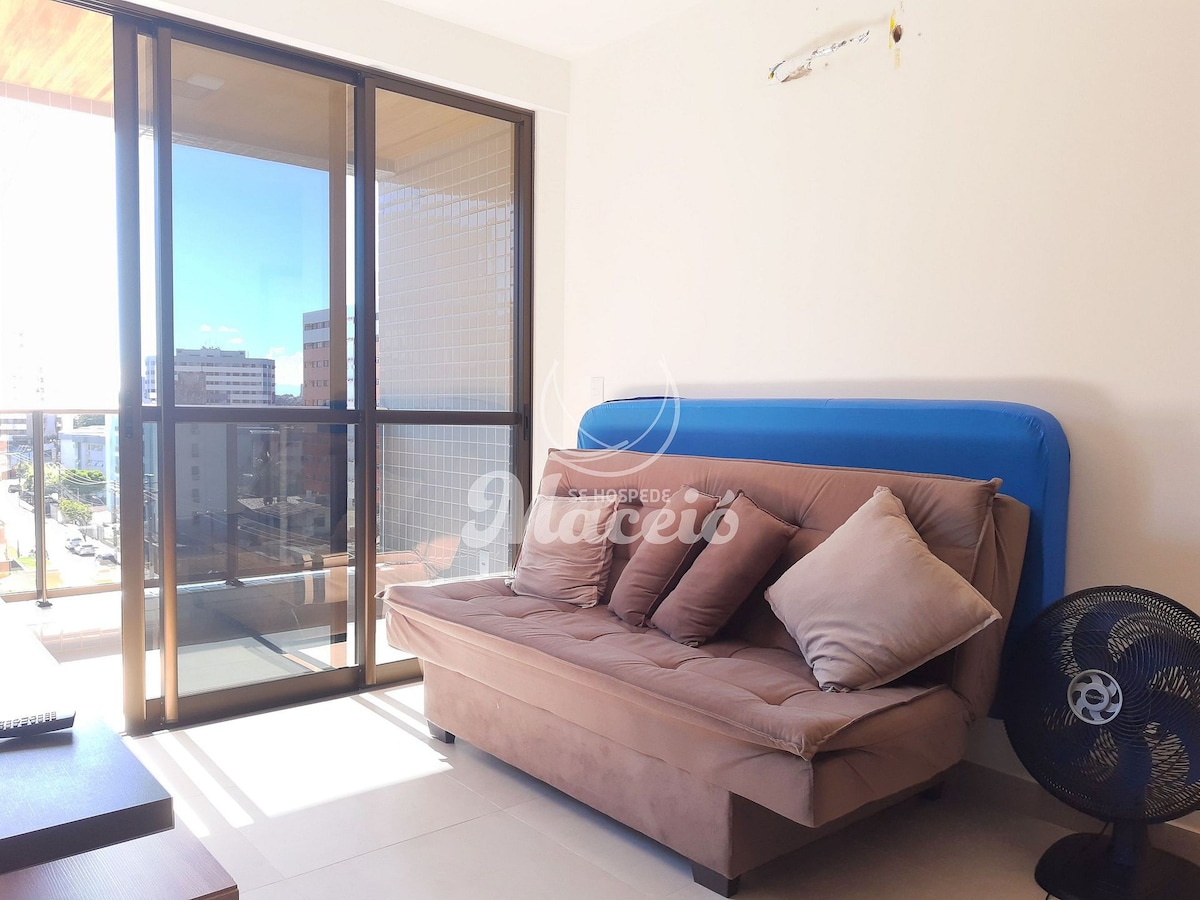 Maceió最时尚的边缘附近的带家具的2卧室公寓的精致- SD308
