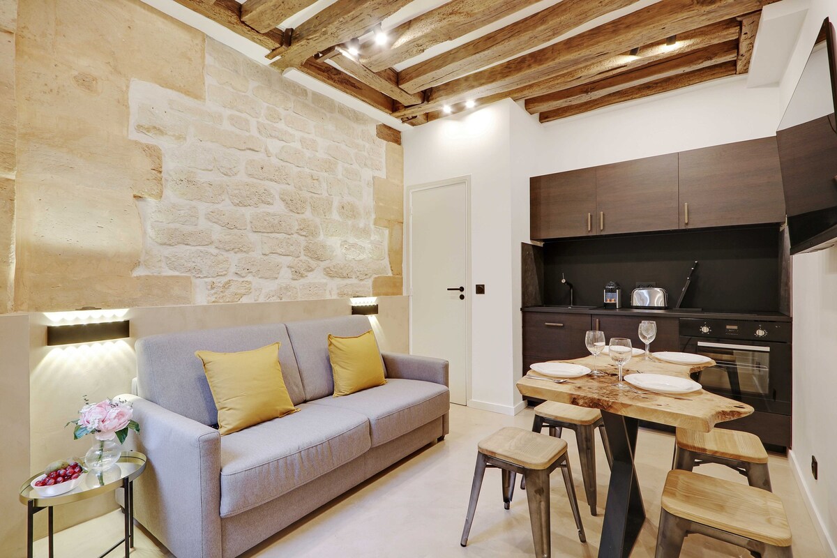 玛莱区（ Le Marais ）温馨舒适的公寓，可供2人入住