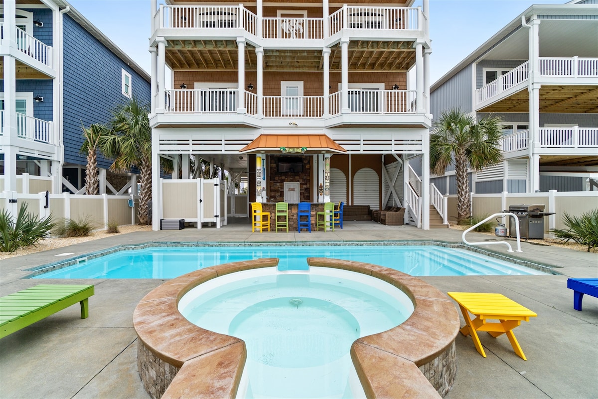 Beach Easy at Ocean Isle, Heated Pool and Tiki Bar