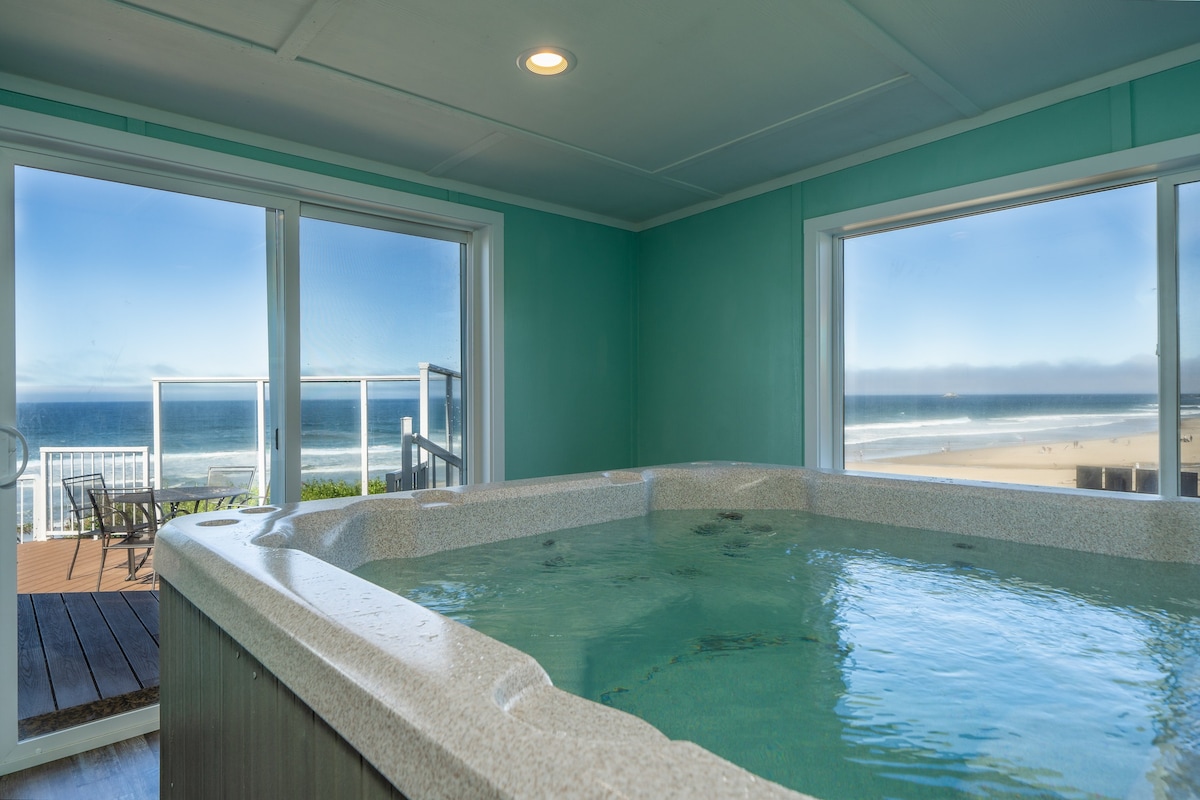 Oceanfront-Hot Tub-Decks-Pet Friendly-Sunset Ridge