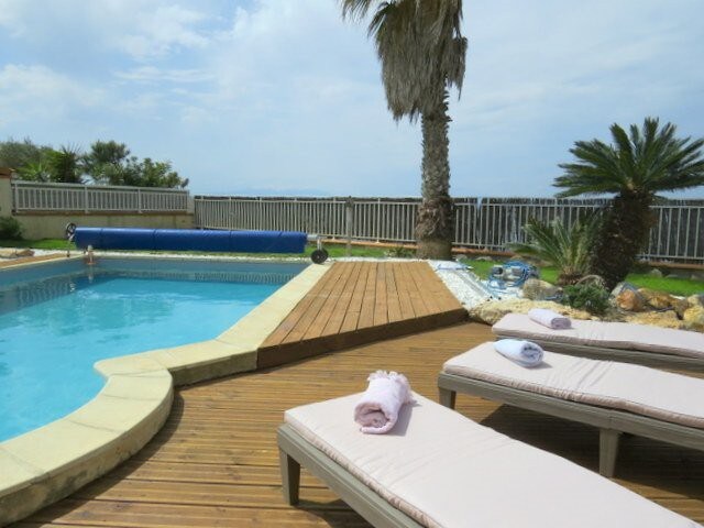 Villa private pool superb view etang Leucate