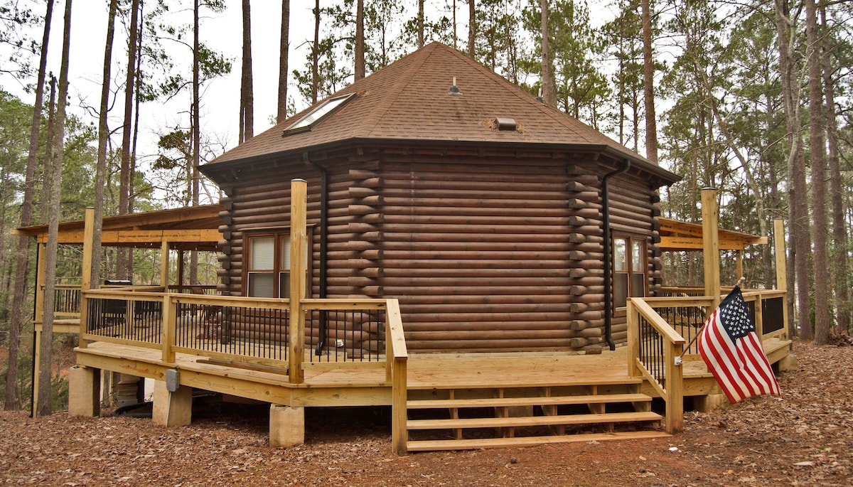 Octagon Shaped Cabin, Clarks Hill, Deep Water Dock