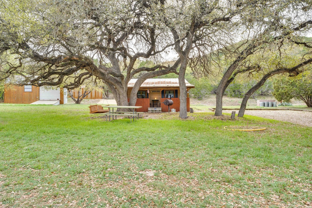 'Cabana Luna' Cabin w/ Deck, Swing & Fire Pit!