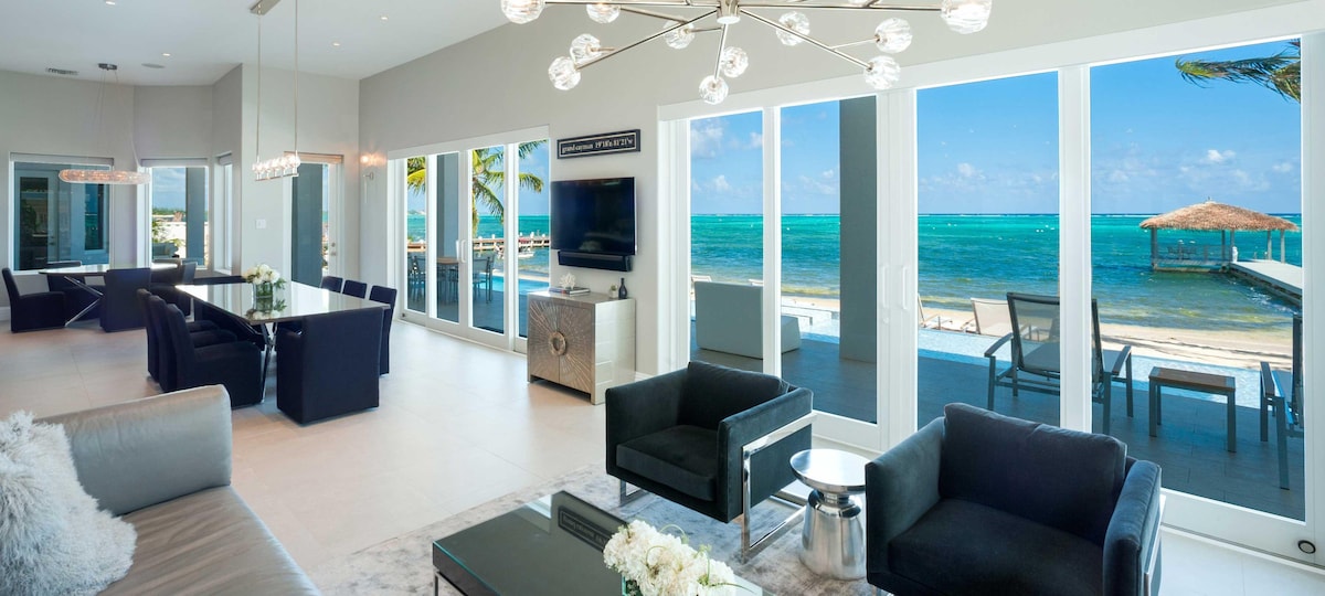6BR Oceanfront Villa minutes from Seven Mile Beach