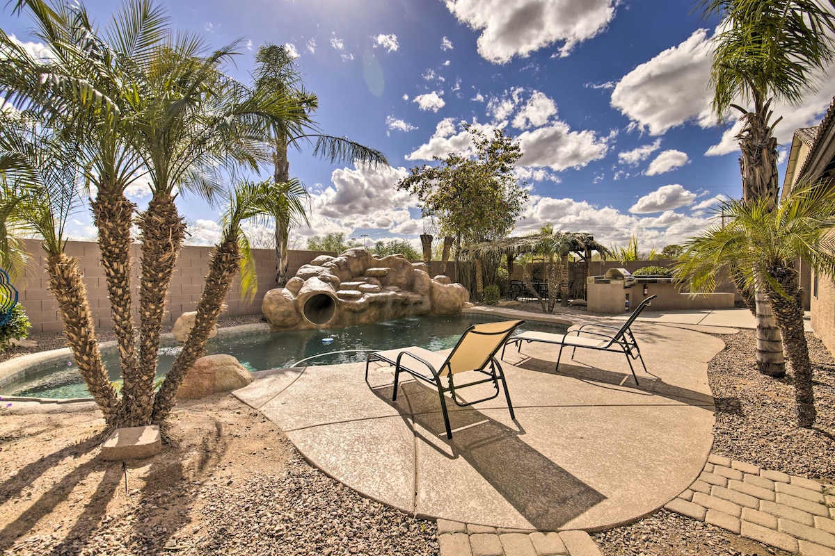 Mesa Oasis: Private Pool w/ Slide & Game Room!