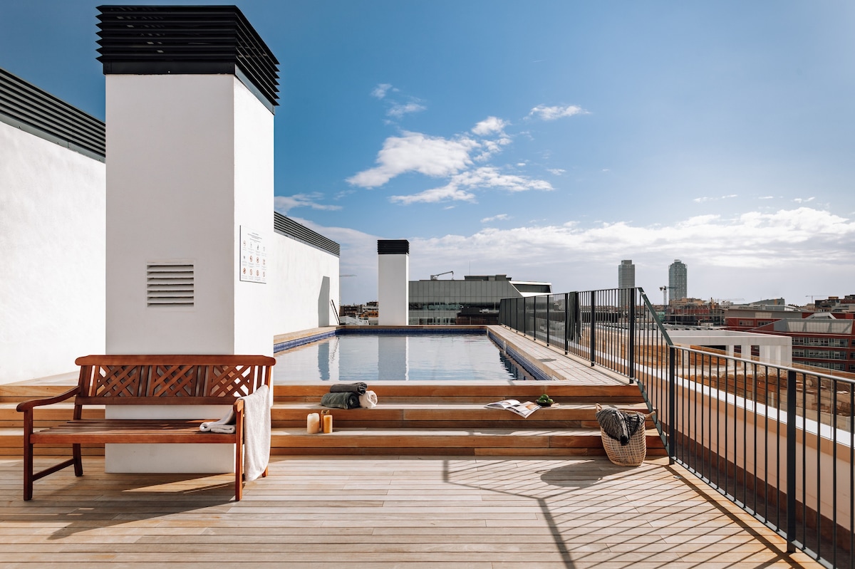 Idir - 2 bedrooms, a pool and terrace in Poblenou