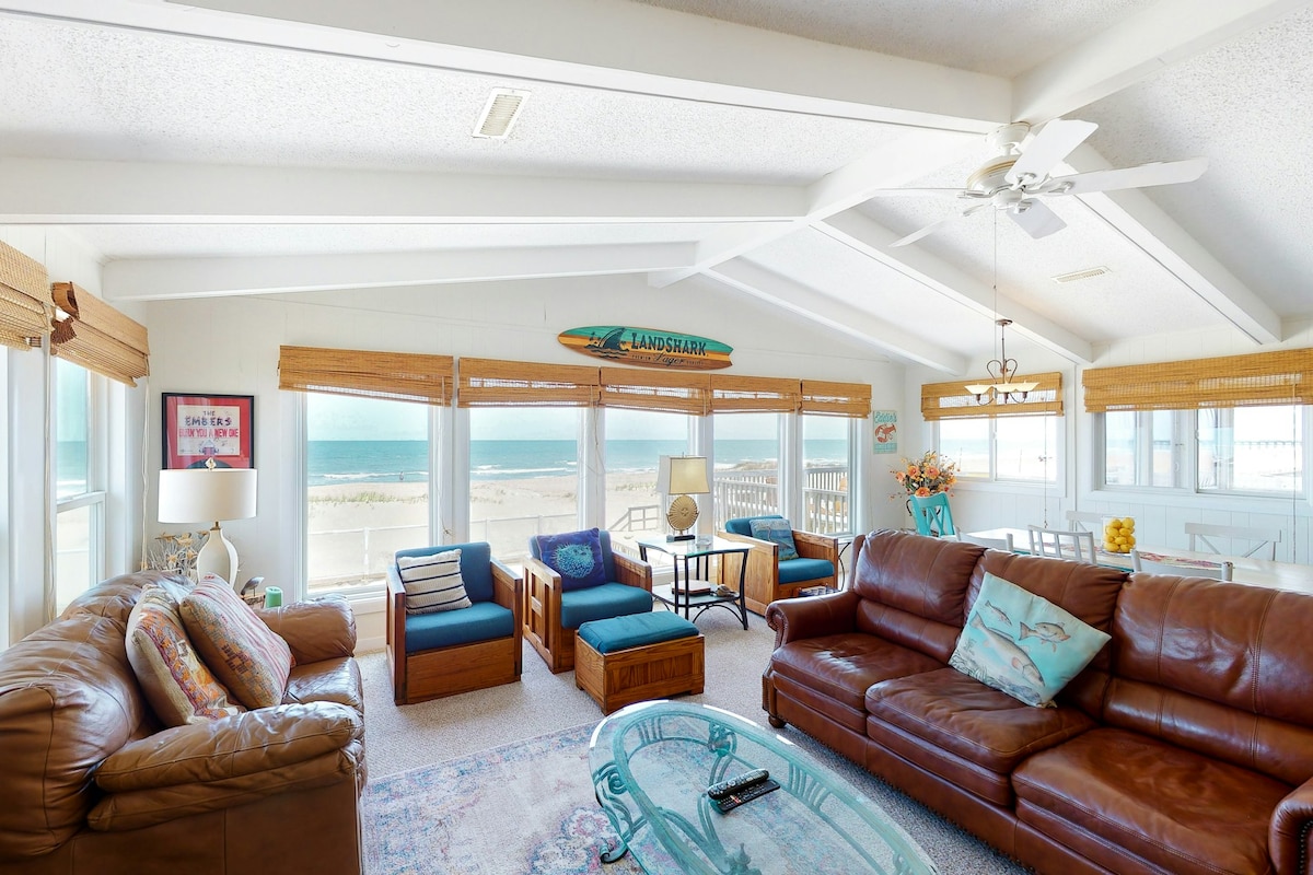 Beautiful 5BR Oceanfront Home | Pool | Deck | W/D