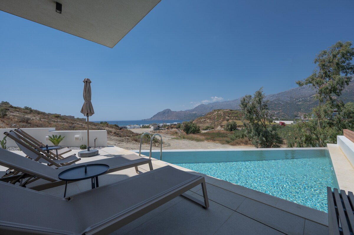 Corallia villa 1, with pool in Plakias resort