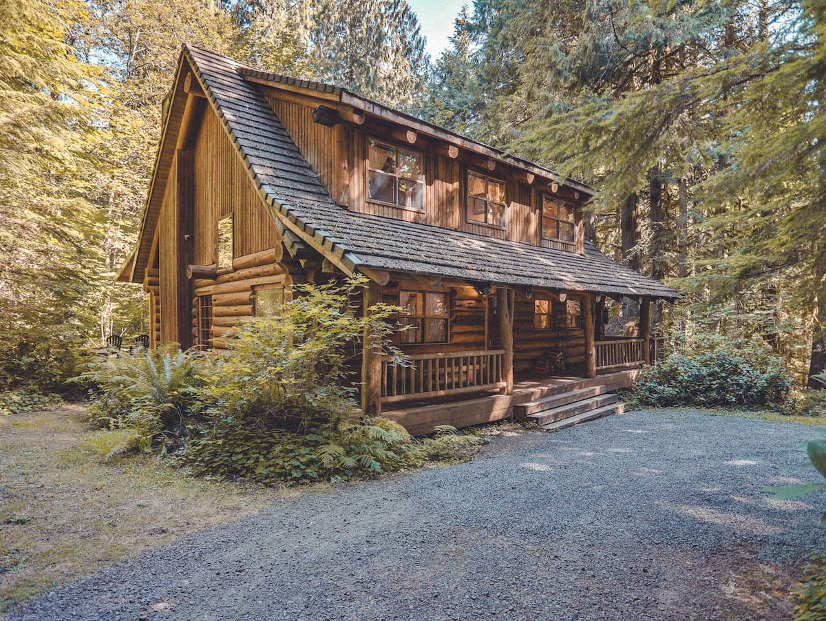 Bear Den Log Cabin -经典家庭山脉