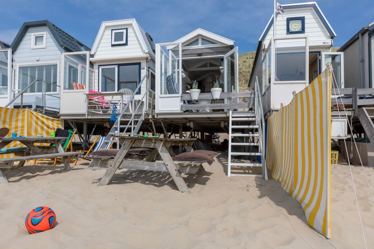 独一无二的海滨别墅，位于Dishoek海滩上，有2名成人和2名儿童