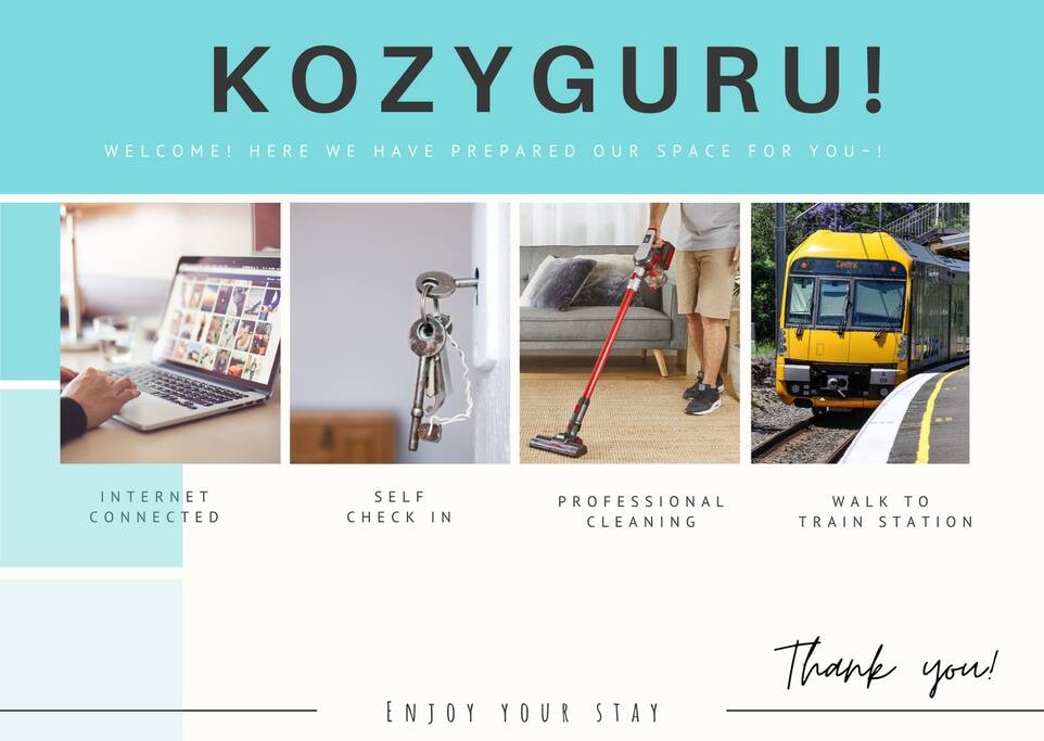 KozyGuru |悉尼Cbd 2床公寓|城市景观