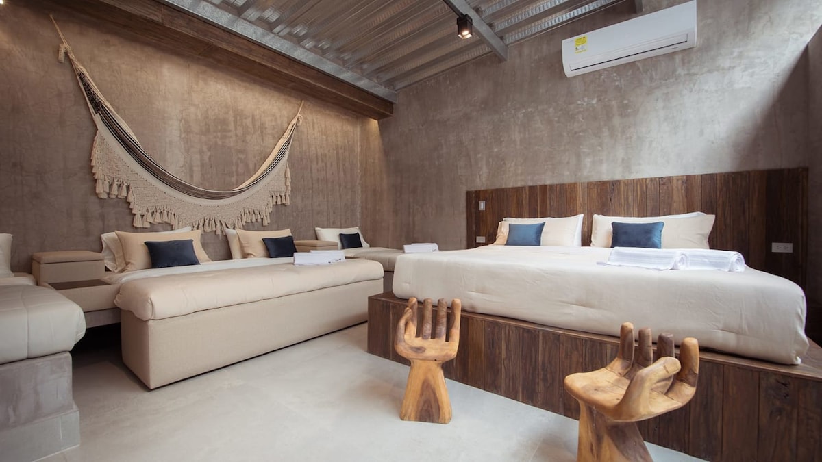 w * |卡塔赫纳可爱的2卧室空调和海景