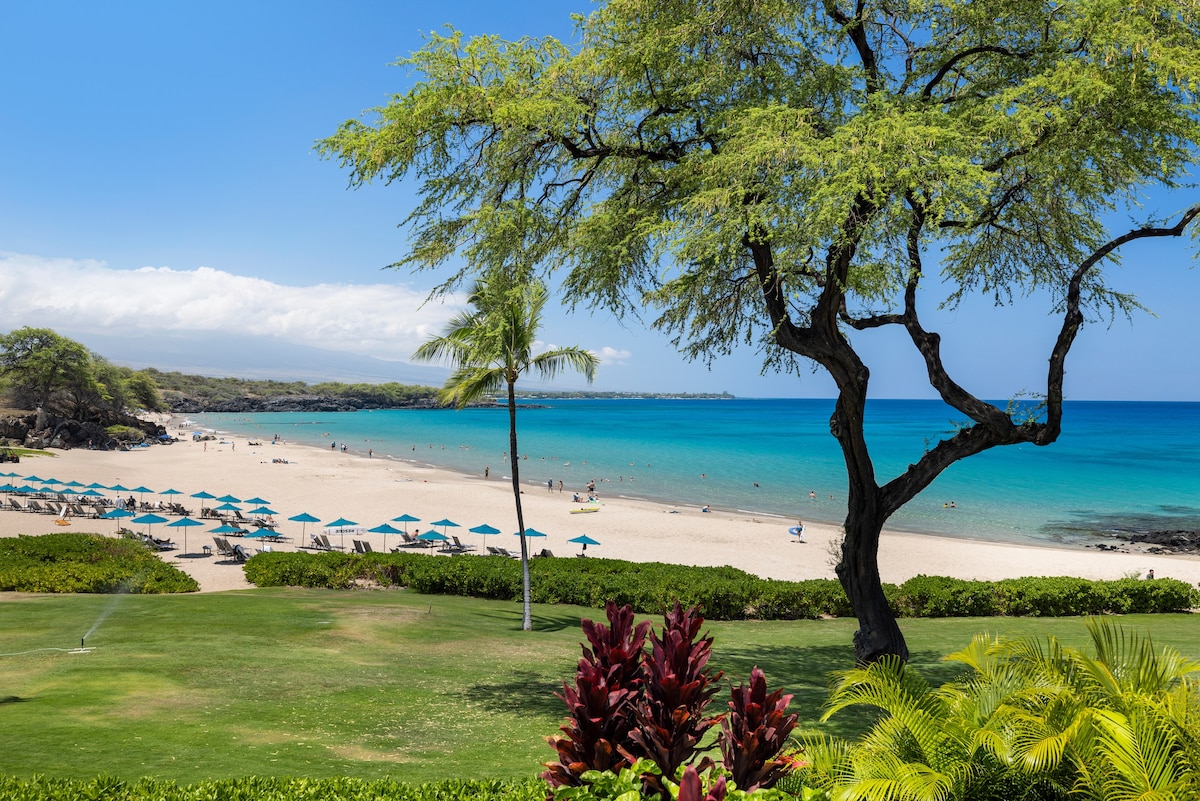 哈普纳海滩（ Hapuna Beach ）令人难忘的假期！