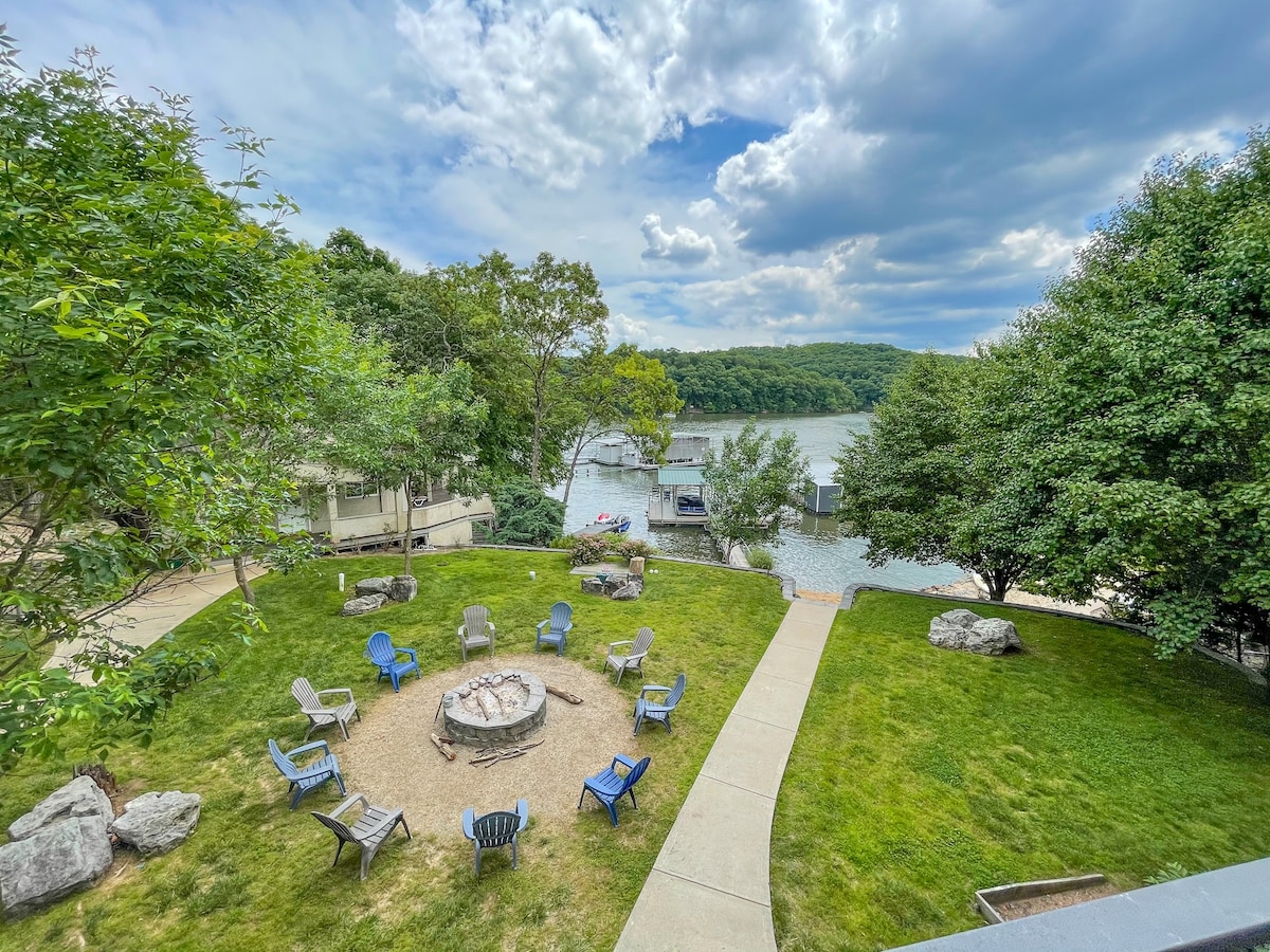 Lakefront House + Cottage with Dock