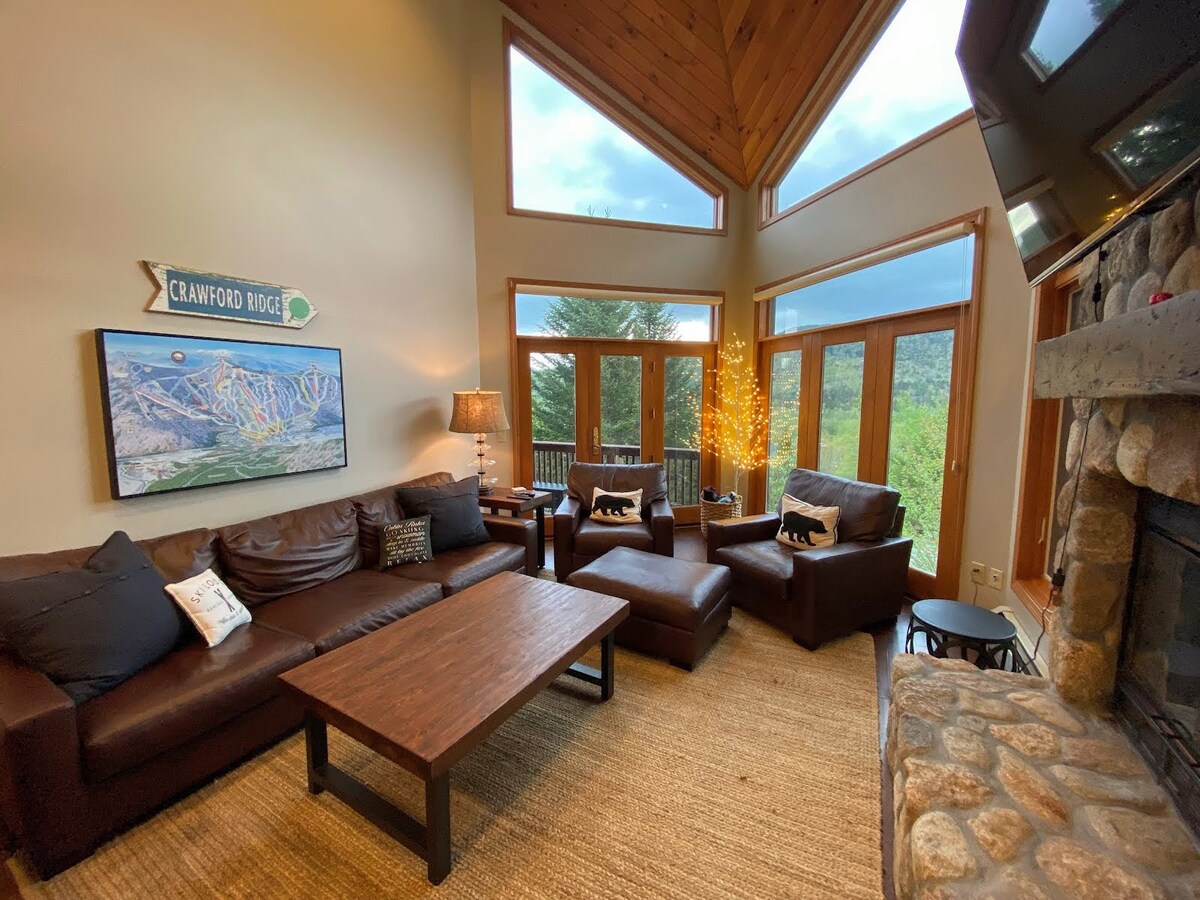 CR12 Slopeside温馨方便的Bretton Woods联排别墅，适合您在白山中心的家庭度假！ 预订即可赚取奖励积分！