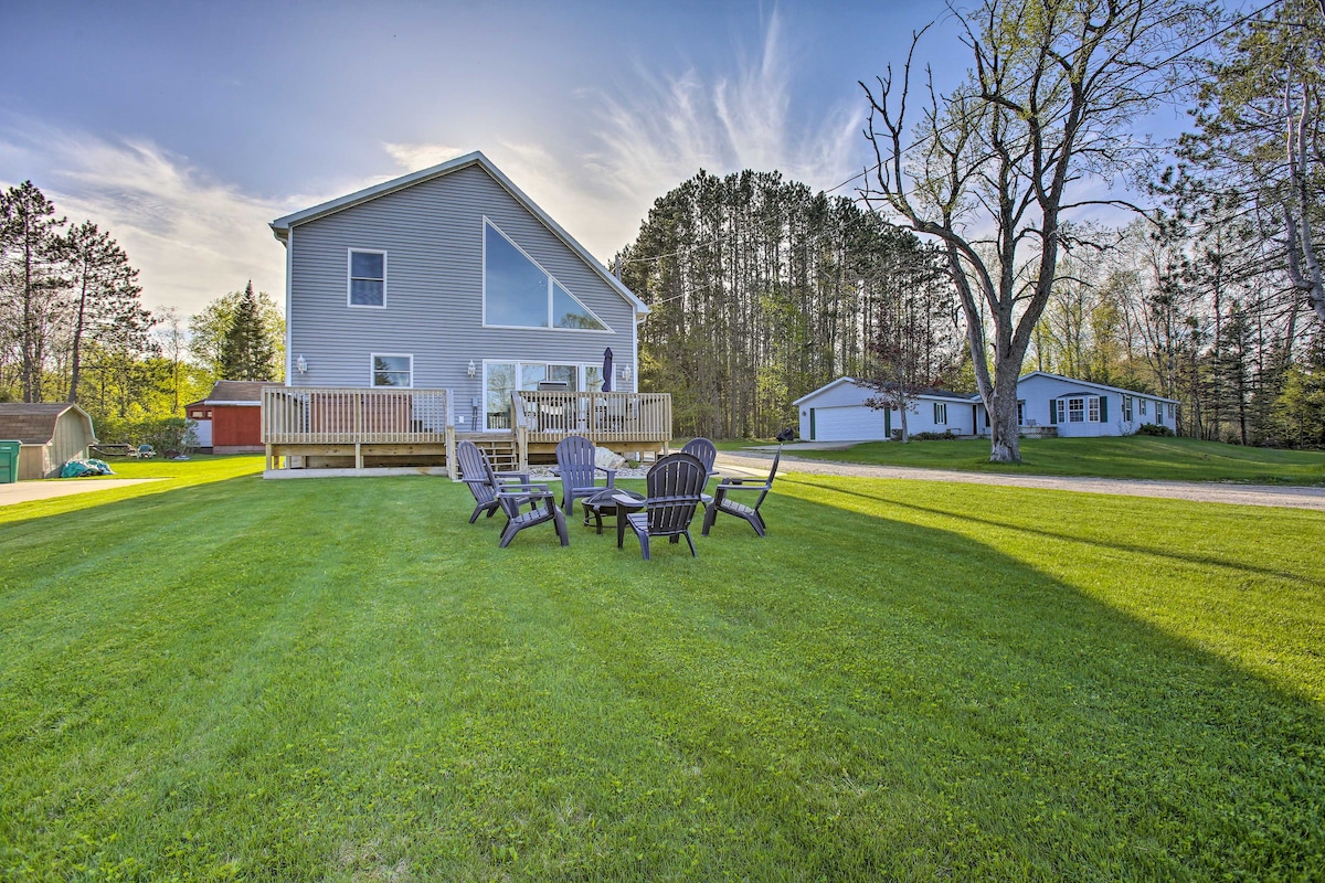 Home w/ Deck & Hot Tub - Lake Mitchell Views!