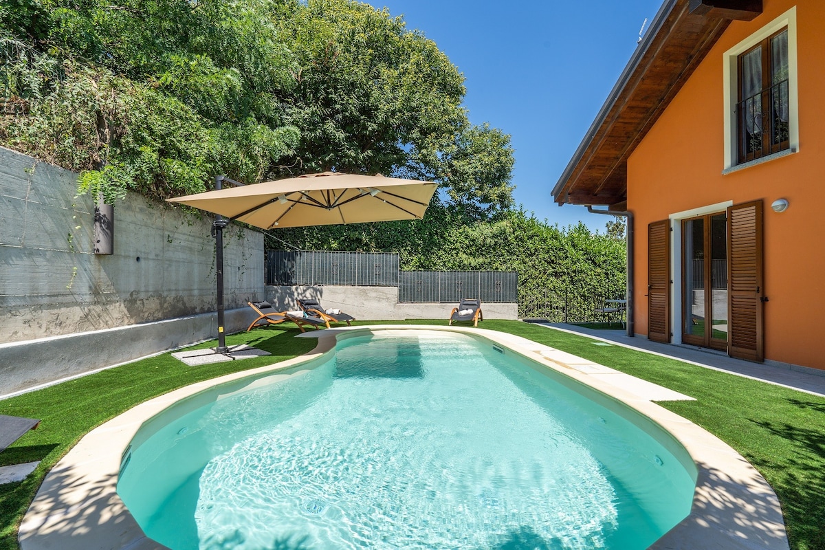 Palmito villa with pool in Baveno