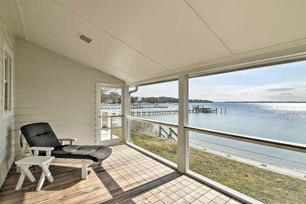 Bayside Deltaville Retreat w/ Beach & Bay Views!