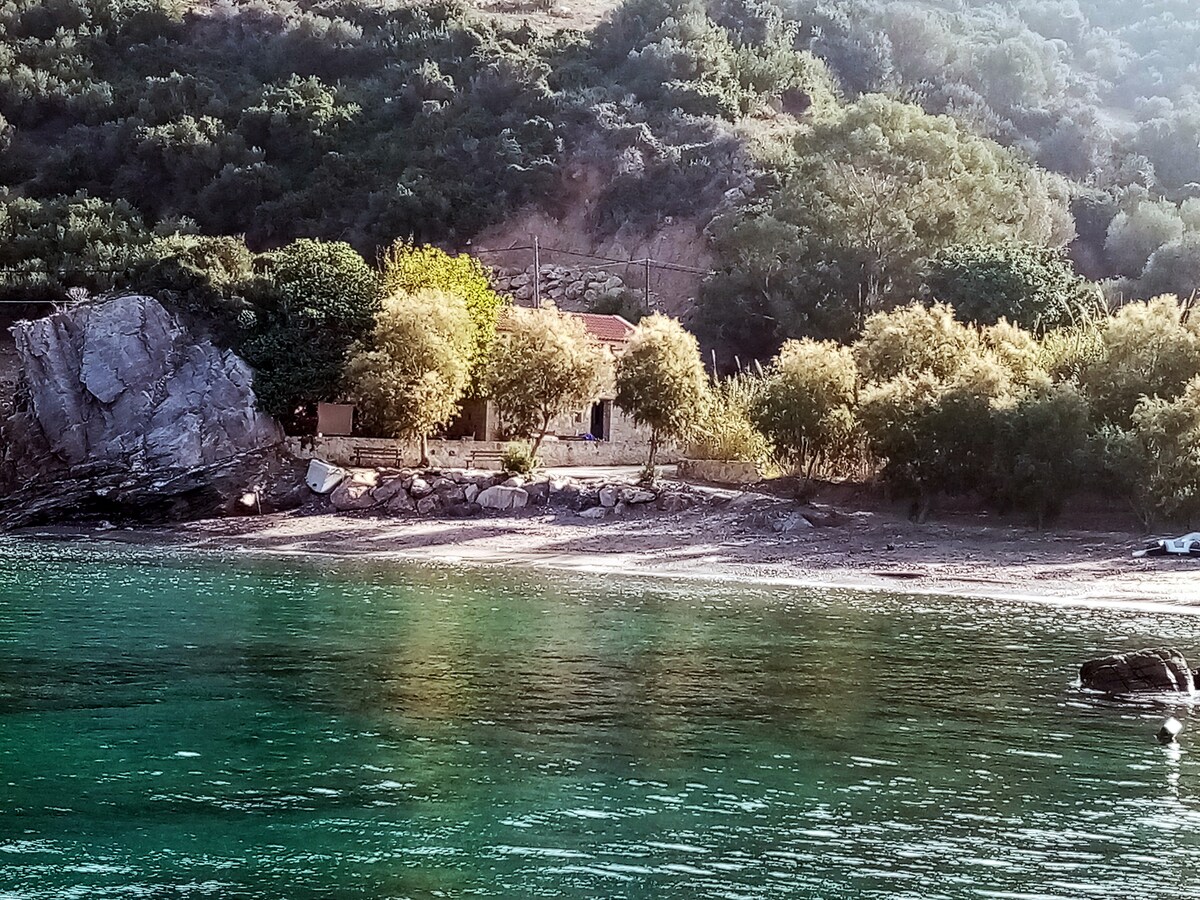 Poets house on beach -Crete